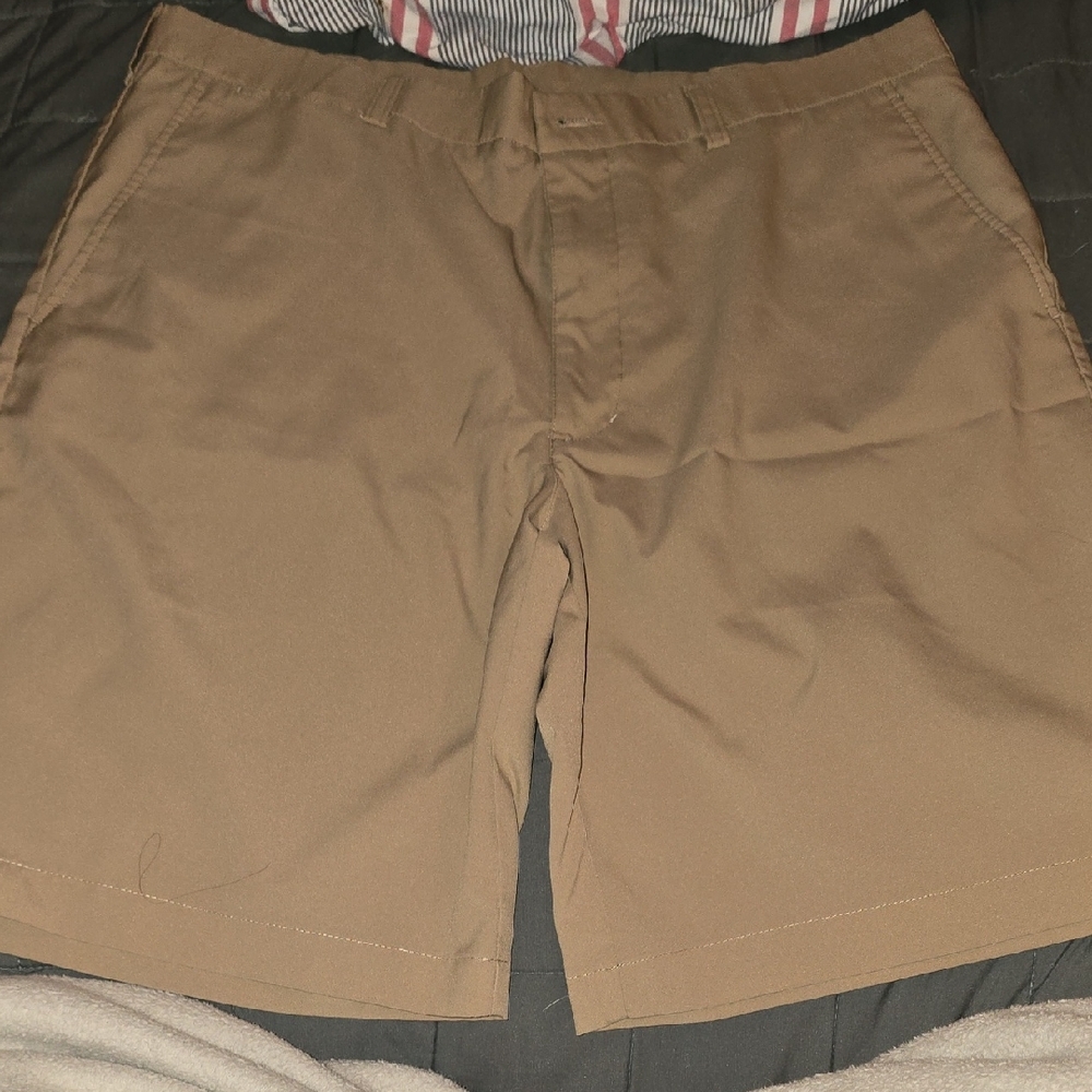 PGA Tour Men's Tan Flat Front Shorts